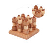 Wooden 3D Tic Tac Toe Game | Stackable Strategy Toy | Wood Rotatable Pieces | Family Fun | OEM