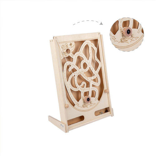 Wooden Sea Adventure Maze | Interactive Pull-String Toy | Wood Ball Navigation | Toddler Play | OEM