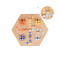 Wooden Ludo Game | Hexagonal Race Toy | (Wood, 30cm x 26cm, Dice Rolling) | OEM