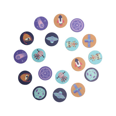 Forestoy Space Memory Game | Educational Matching Toy | Wood | Toddler Learning Play | OEM