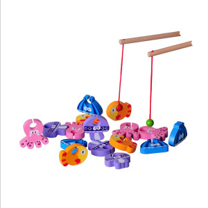 Forestoy Wooden Fishing Game | Educational Magnetic Toy | Wood | Toddler Learning & Coordination Play | OEM