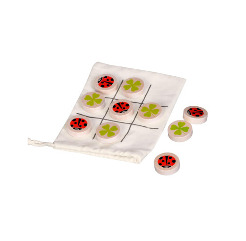 Forestoy Wooden Ladybug Tic Tac Toe | Portable Strategy Toy | Wood | Kids Learning Family Fun | OEM