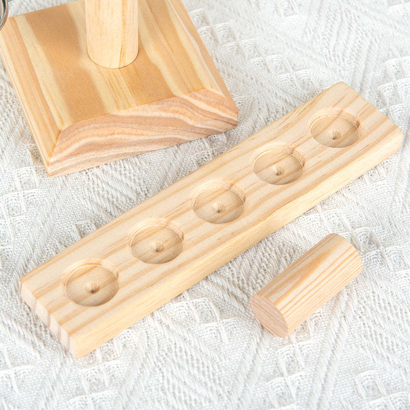 Wooden Game Hook and Ring Toss