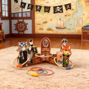 Forestoy Pirate Wooden Ring Toss Game | Animal Themed Toy | Wood Ring, Throwing | OEM