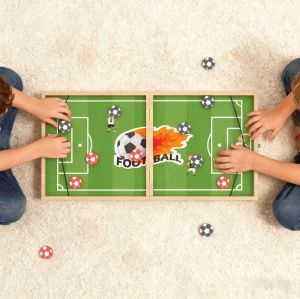 Forestoy Wooden Football Paddles Game | Tabletop Sports Toy | Wood Paddle Kicking| OEM