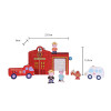 Build-and-Paint Forestoy Wooden Fire Station Toy Set | Educational Role-Play Toy Wood Pretend | OEM