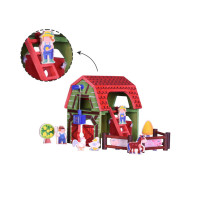 Paint DIY Forestoy Wooden Farm Barn Toy Set Role-Play Toy | Toddler Learning Imaginative Play | OEM