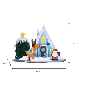 DIY Painting Forestoy Wooden Christmas Cabin | Festive Holiday Toy |  Wood Kids Seasonal Play | OEM