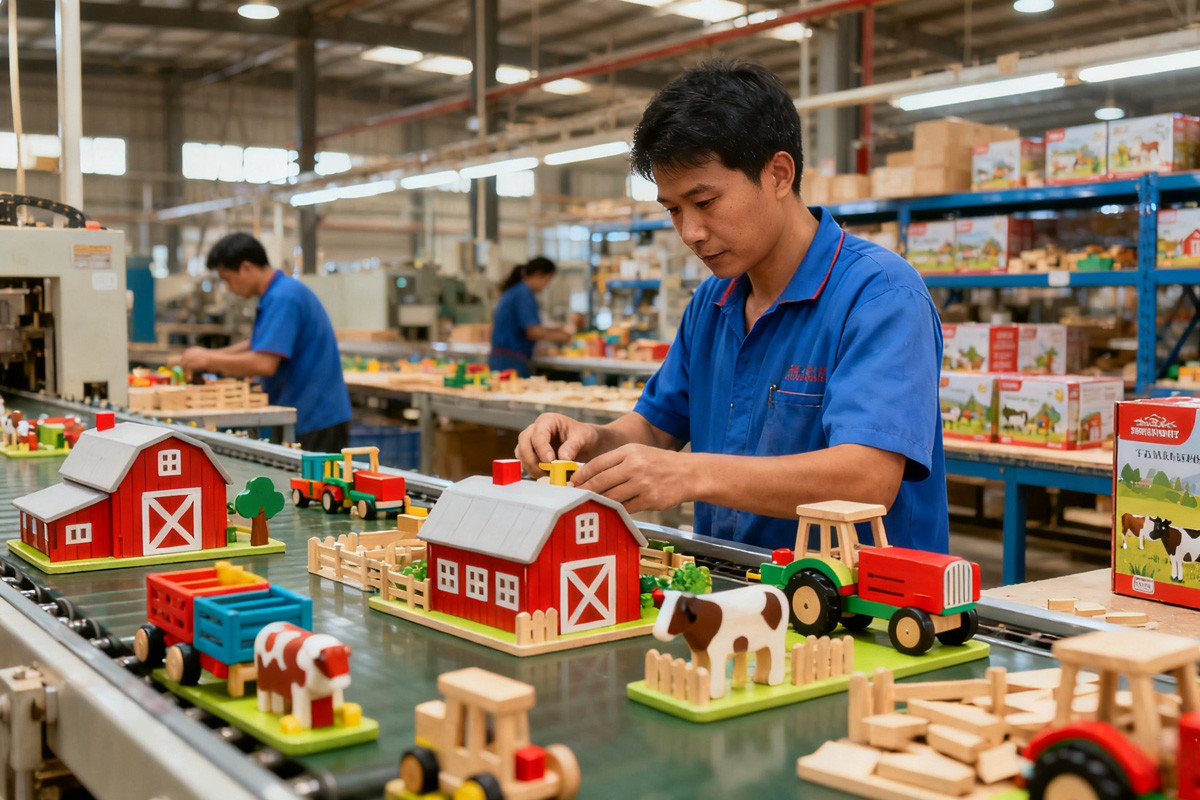 China wooden toy manufacturing workshop 