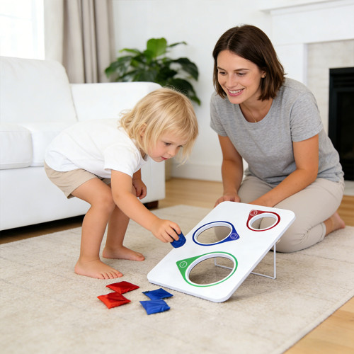 Forestoy Bean Bag Toss Board | Portable & Engaging | Wood, 45x30cm, Scoring Toss |Customizable