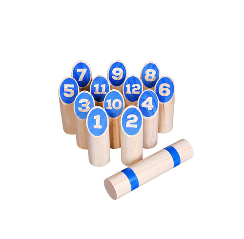 Wooden Molkky Game | Educational & Engaging | Wood, 14.5cm Pins, Throwing | Customizable