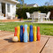 Forestoy Wooden Rainbow Bowling Set | Vibrant & Durable | Wood, 20cm Pins, Bowling | Customizable