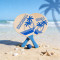 Forestoy Beach Paddle Set | Tropical & Lightweight | Wood, 38x23cm, Ball Rally | Customizable
