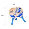 Forestoy Beach Paddle Set | Tropical & Lightweight | Wood, 38x23cm, Ball Rally | Customizable