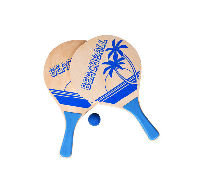 Forestoy Beach Paddle Set | Tropical & Lightweight | Wood, 38x23cm, Ball Rally | Customizable
