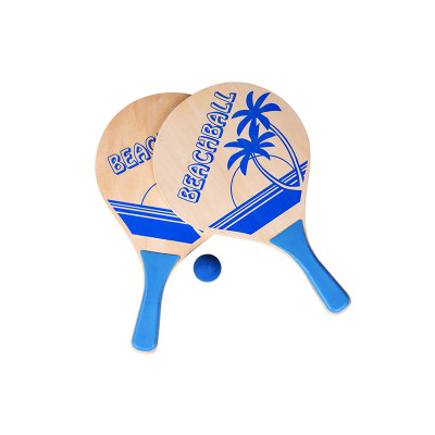 Forestoy Beach Paddle Set | Tropical & Lightweight | Wood, 38x23cm, Ball Rally | Customizable