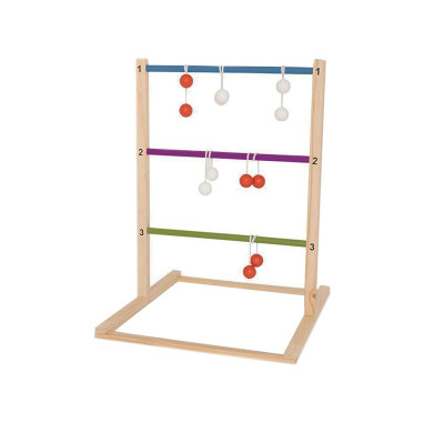 Forestoy Colorful Ball Ladder | Educational| Wood, 73x60x53cm, Counting | Customizable