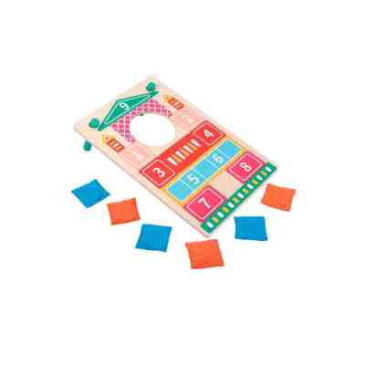 Numbered Bean Bag Toss | Educational & Portable | Wood, 45x30cm, Scoring | Customizable