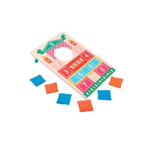 Numbered Bean Bag Toss | Educational & Portable | Wood, 45x30cm, Scoring | Customizable