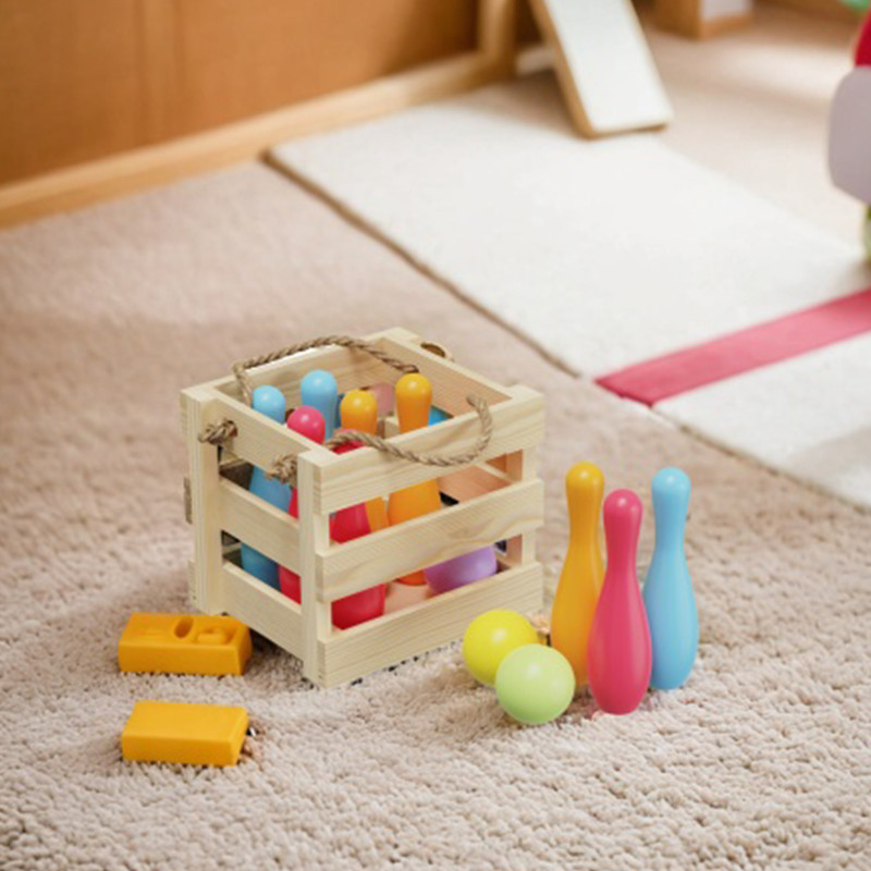 Wooden Bowling Set