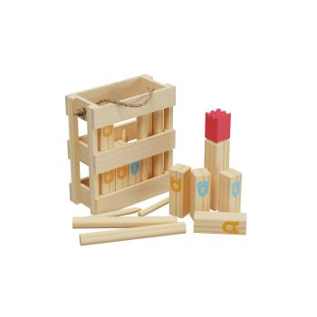 Forestoy Wooden Kubb Set | Tactical & Compact | Wood, 28.5x24.8x12cm Crate, Outdoor | Customizable