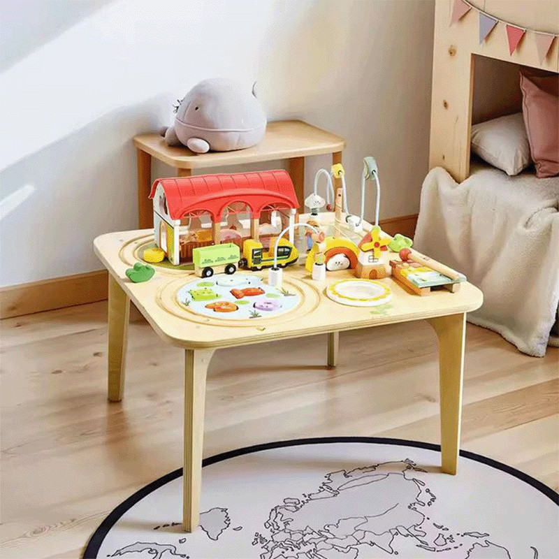Wooden Farm Activity Table