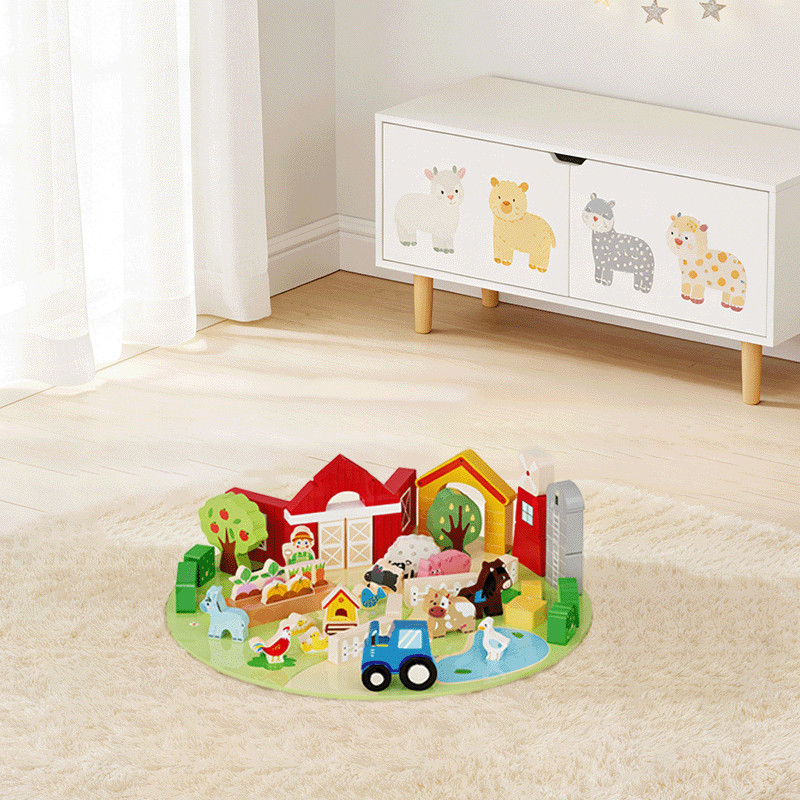 Wooden Farm Playset