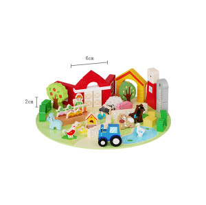 Forestoy Wooden Farm Playset Blocks | Vibrant & Interactive | Wood, Role-Play | Customizable