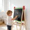 Forestoy Double-Sided Kids Easel | Creative & Versatile | Wood Chalkboard & Paper Roll |Customizable