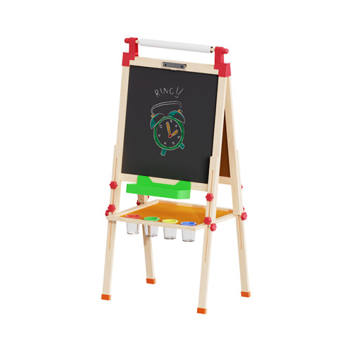 Forestoy Chalkboard Easel with Paint Station | Creative & Durable | Wood Chalk & Paper Roll | Customizable