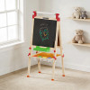 Forestoy Chalkboard Easel with Paint Station | Creative & Durable | Wood Chalk & Paper Roll | Customizable