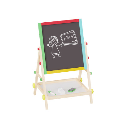Forestoy Colorful Kids Easel | Educational & Fun | Wood Chalkboard & Tray  Customizable