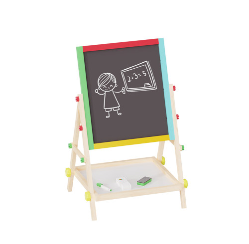 Forestoy Colorful Kids Easel | Educational & Fun | Wood Chalkboard & Tray  Customizable