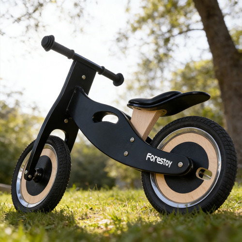Blue Color Children Balance Bike For Children 2-4 Years Old Wooden Balance Bike with Comfortable PU