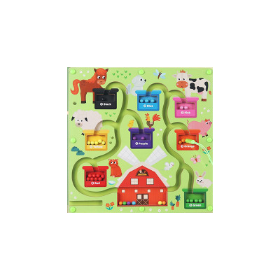 Forestoy Farm Color Sorting Maze | Educational | Wood Ball Routing | Learning Customizable