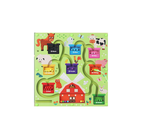 Forestoy Farm Color Sorting Maze | Educational | Wood Ball Routing | Learning Customizable