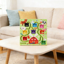 Forestoy Farm Color Sorting Maze | Educational | Wood Ball Routing | Learning Customizable