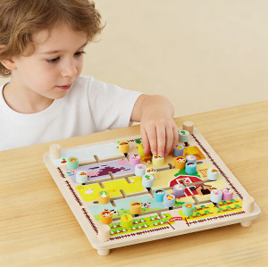 Forestoy Wooden Farm Maze Puzzle | Interactive & Educational | Wood | Learning| Customizable