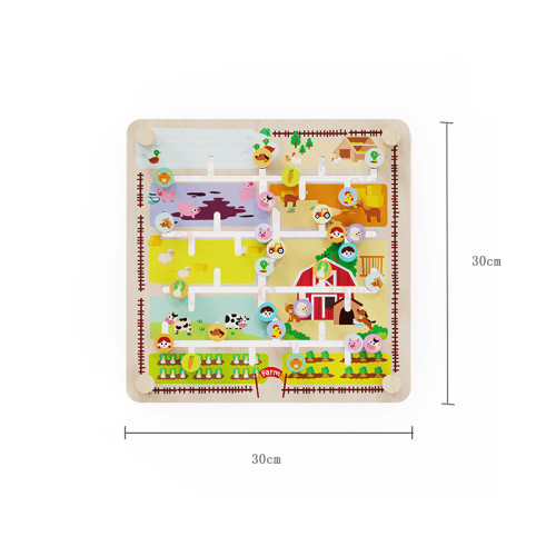 Forestoy Wooden Farm Maze Puzzle | Interactive & Educational | Wood | Learning| Customizable
