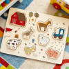 Forestoy Wooden Farm Puzzle | Chunky & Educational | Wood Shape Matching | Customizable