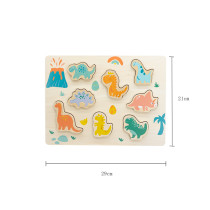 Forestoy Wooden Dinosaur Puzzle | Chunky & Educational | Wood Shape Matching | Customizable