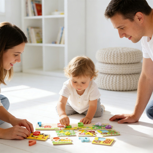 Forestoy Wooden Farm Number Puzzle | Educational & Chunky | Wood | Customizable