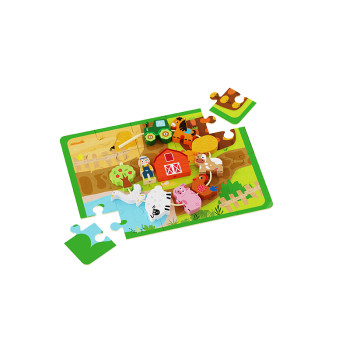 Forestoy Wooden Farm Lacing Toy | Educational & Hands-On | Wood, Motor & Matching | Customizable