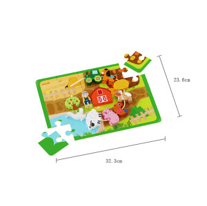 Forestoy Wooden Farm Lacing Toy | Educational & Hands-On | Wood, Motor & Matching | Customizable