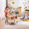 Kids' Wooden Workbench | Interactive Play | Wood, Gears & Tools | Skill Building & Fun | Custom