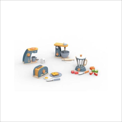 Forestoy Wooden Coffee Maker Set Multi - Pretend Play Kitchen Accessories Kids Coffee Maker