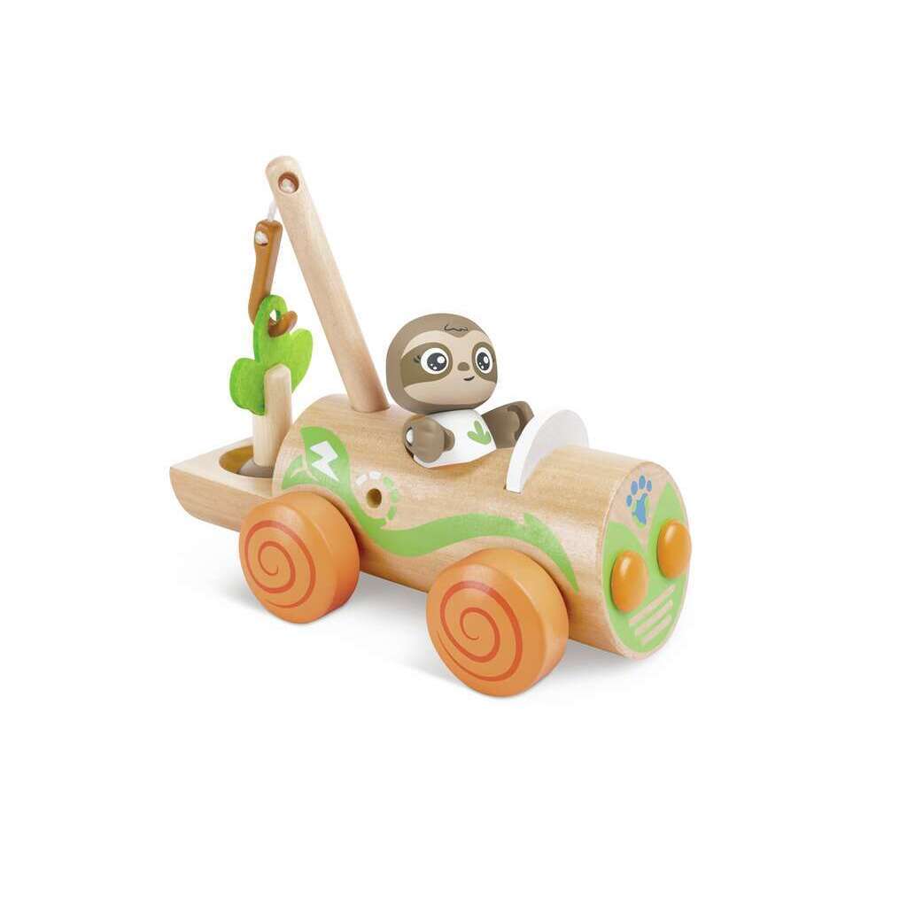 Sloth figurine relaxing in hammock