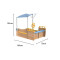 Outdoor Playing Wooden Sandbox For Kids Pirate with Cover Rudder Storage Bench Bottomless