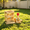 Forestoy Wooden Kubb Set | Tactical & Compact | Wood, 28.5x24.8x12cm Crate, Outdoor | Customizable