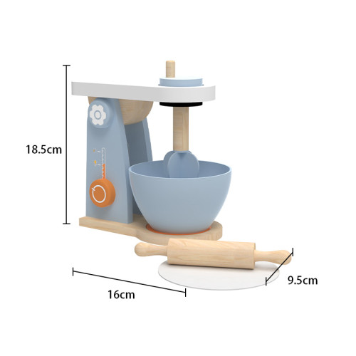 Forestoy Play Kitchen Accessories Wooden Mixer Set Toy Pretend Wooden Blender Toys